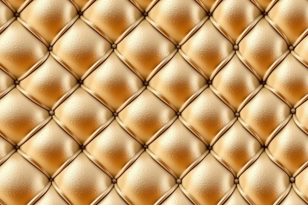 a close up of a gold leather texture with a diamond pattern generative ai