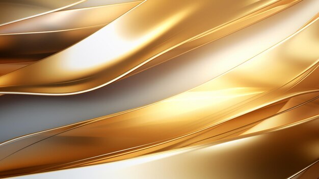 A close up of a gold and silver abstract background generative ai