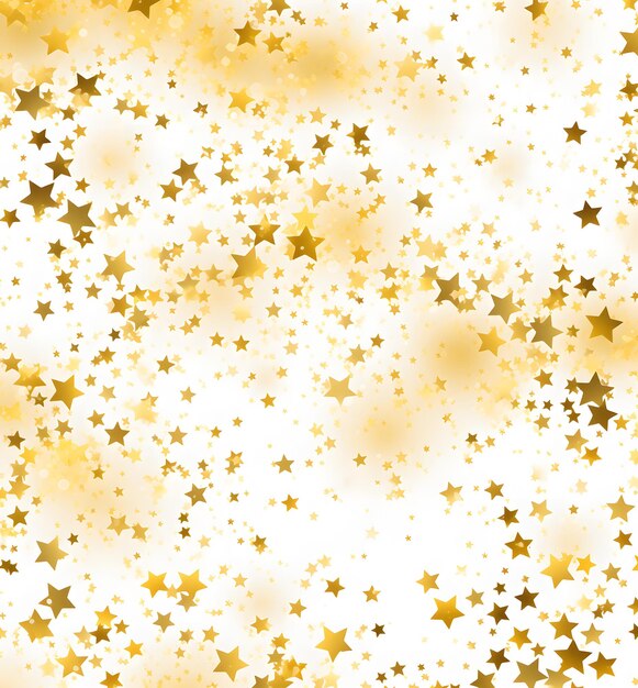 A close up of a gold star background with many stars Generative AI