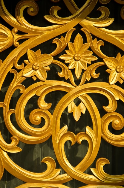 Close-up of golden design