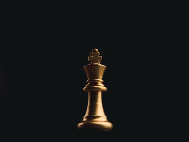 Closeup Black chess king background 3d illustration. Stock Photo