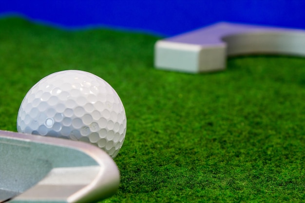 Foto close-up di una palla da golf