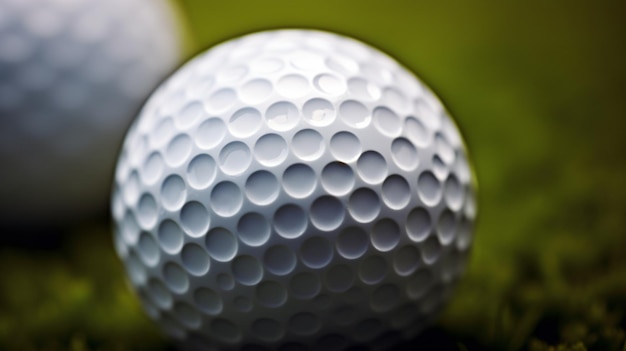 Close up of golf ball