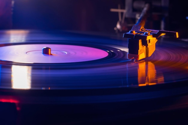 Close-up of gramophone