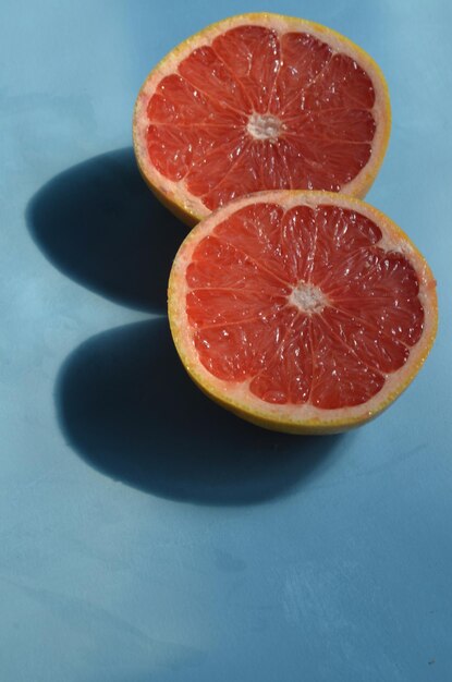 Photo close-up of grapefruit slices