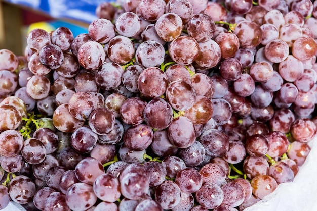 Photo close-up of grapes for sale in market