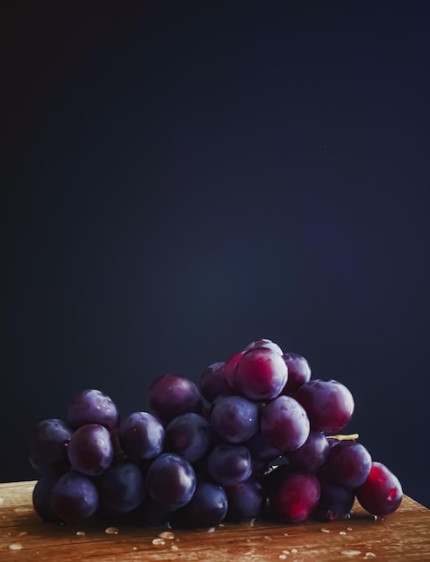 Photo close-up of grapes on table