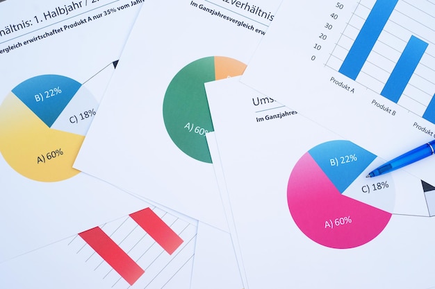 Photo close-up of graphs