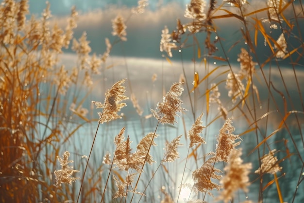 Close Up of Grass by Waters Edge