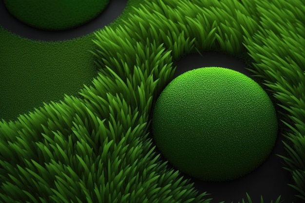 Close up of a green artificial grass texture background