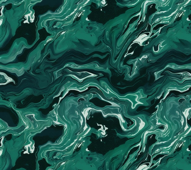 Photo a close up of a green and black marble pattern generative ai