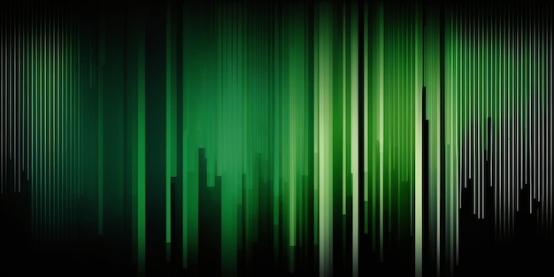 Close up of green and black striped background generative ai