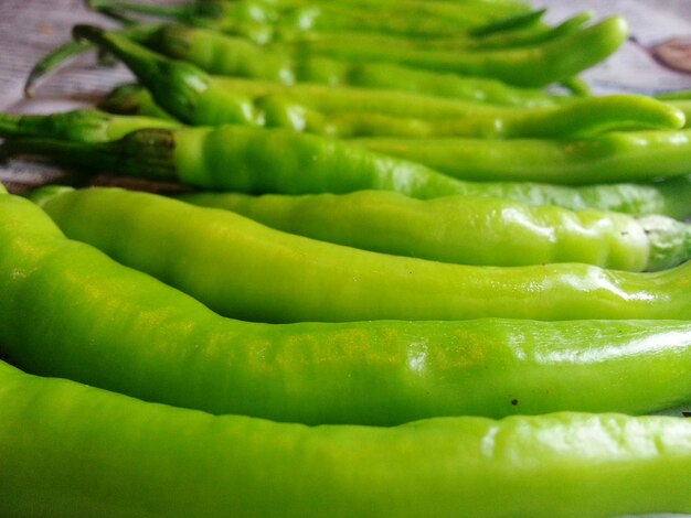 Close-up of green chili