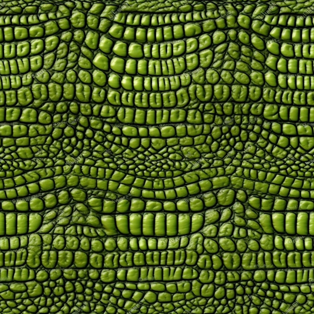 Близкий взгляд на текстуру кожи зеленого крокодила