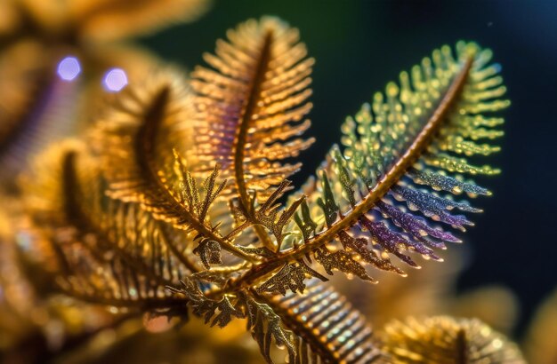 Close up on a green firs leaves