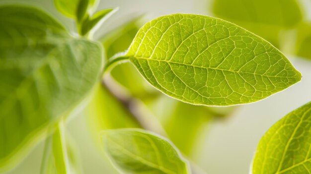 Close Up of a Green Leaf on a Plant