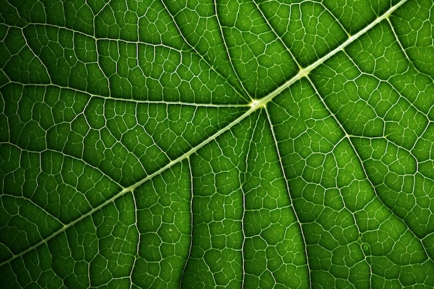 Foto primo piano della texture della foglia verde per lo sfondo della natura e lo spazio della copia