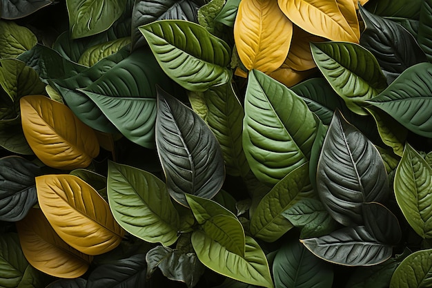 Фото Зелёная текстура листьев на заднем плане