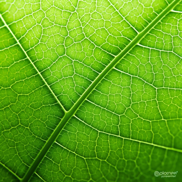 Photo a close up of a green leaf with a small hole in the middle