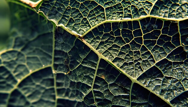 a close up of a green leaf