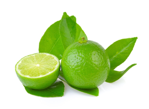 Photo close-up of green leaves against white background