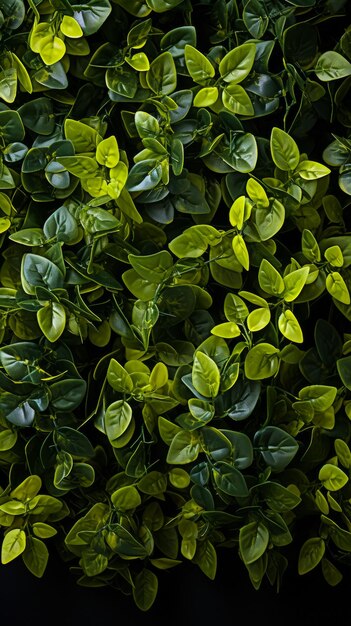 A close up of green leaves on a plant