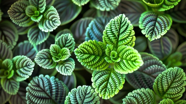A close up of green leaves with a lot of detail