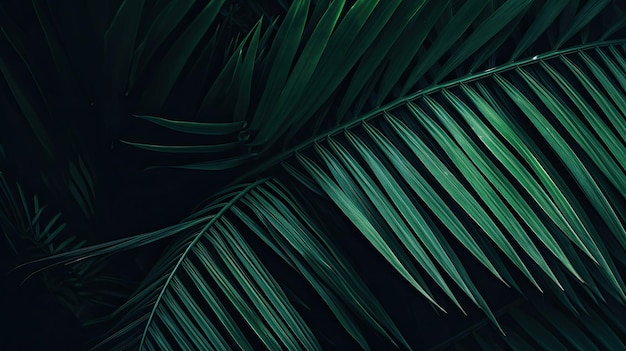 A close up of a green palm leaf