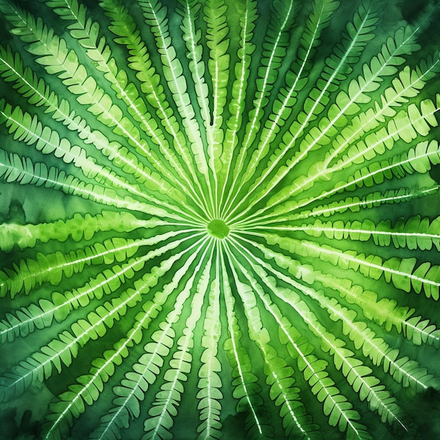 Foto un primo piano di una pianta verde con molte foglie generative ai
