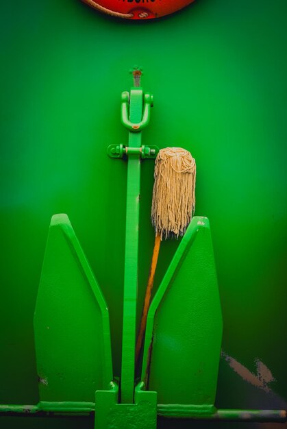 Close-up of green shoe