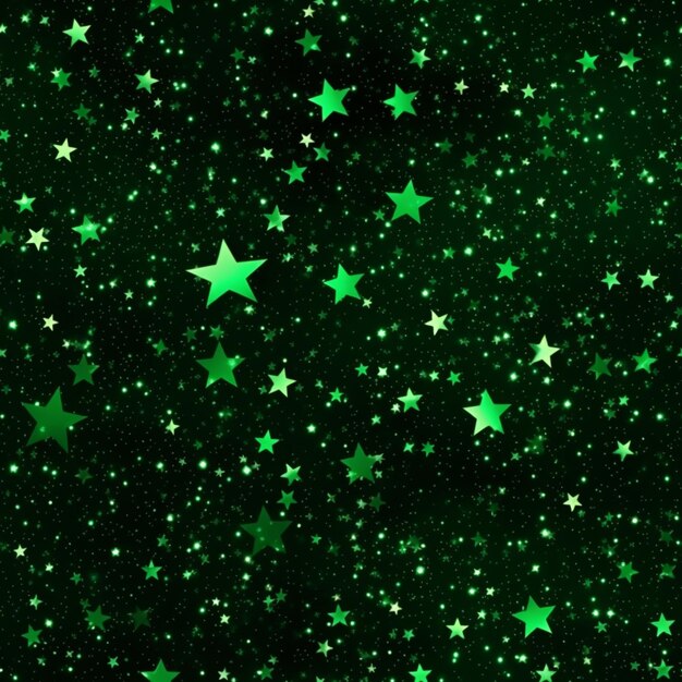 Photo a close up of a green star background with many stars generative ai