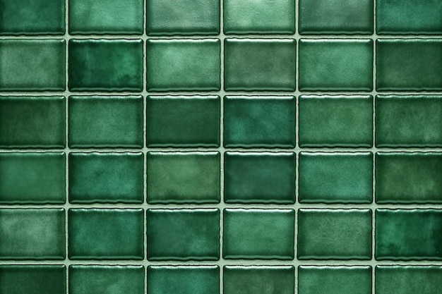 Photo a close up of a green tiled wall with a white toilet generative ai