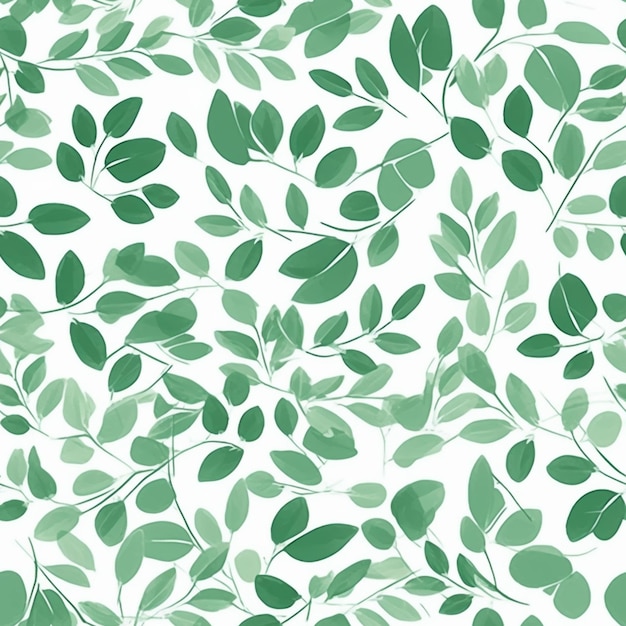 a close up of a green and white leaf pattern generative ai