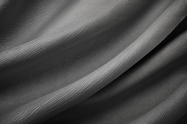 Крупный план серо-белой ткани на темно-сером фоне.