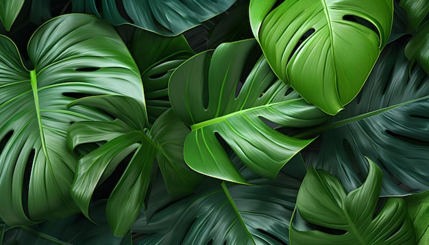 Close up group of background tropical plant