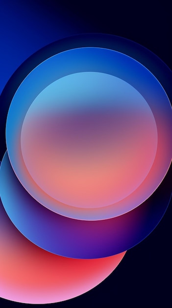a close up of a group of three circular shapes on a dark background generative ai