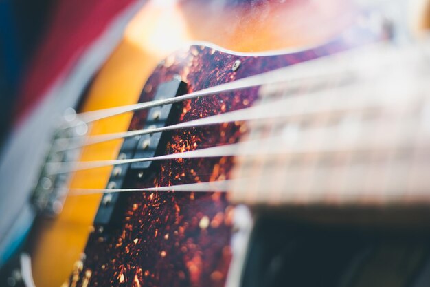 Prossimo piano della chitarra