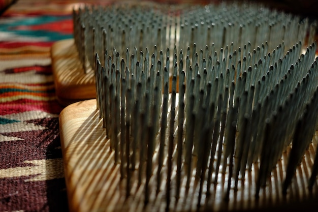 Photo close-up of hairbrush