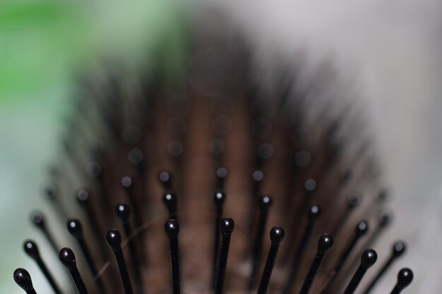 Photo close-up of hairbrush