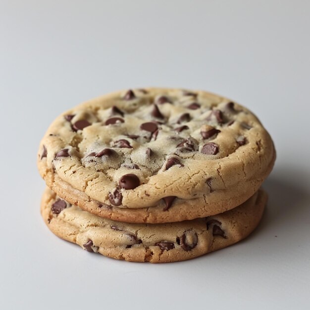 Close up of an half eaten cookie with crumb against a white background