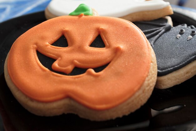 Close-up of halloween cookies