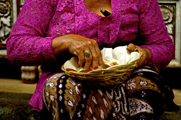 Close-up of hand holding food