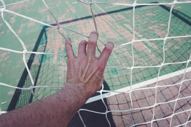 Foto prossimo piano della rete a mano