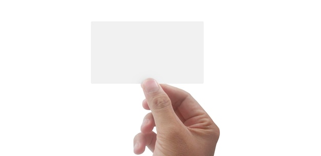 Close up of hand holding virtual card with Credit card