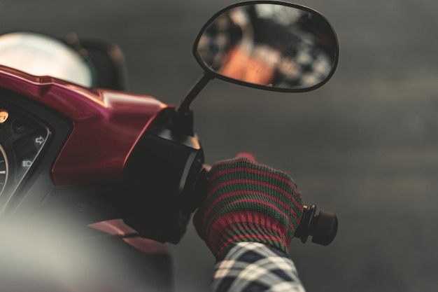 Photo close-up of hand photographing car