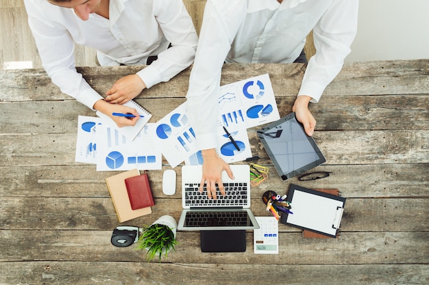 Close-up of hands of business meeting