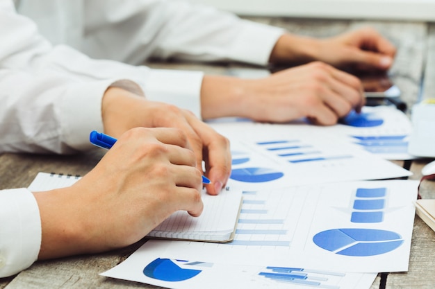 Close-up of hands of business meeting