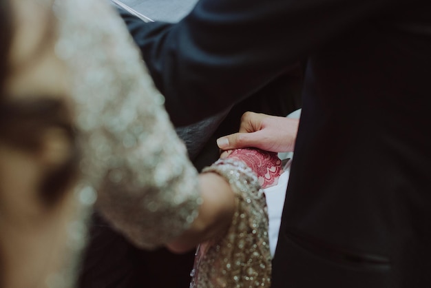 Close-up of hands holding ice cream