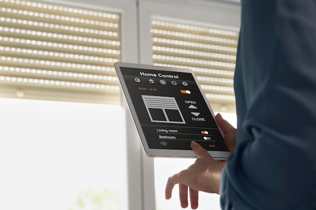 close up hands holding tablet