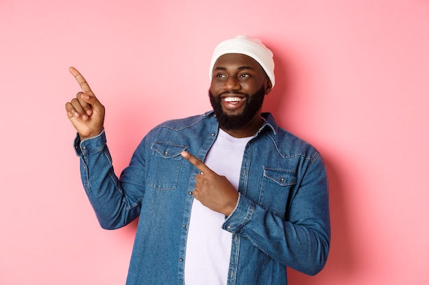 Close up on handsome young black man isolated